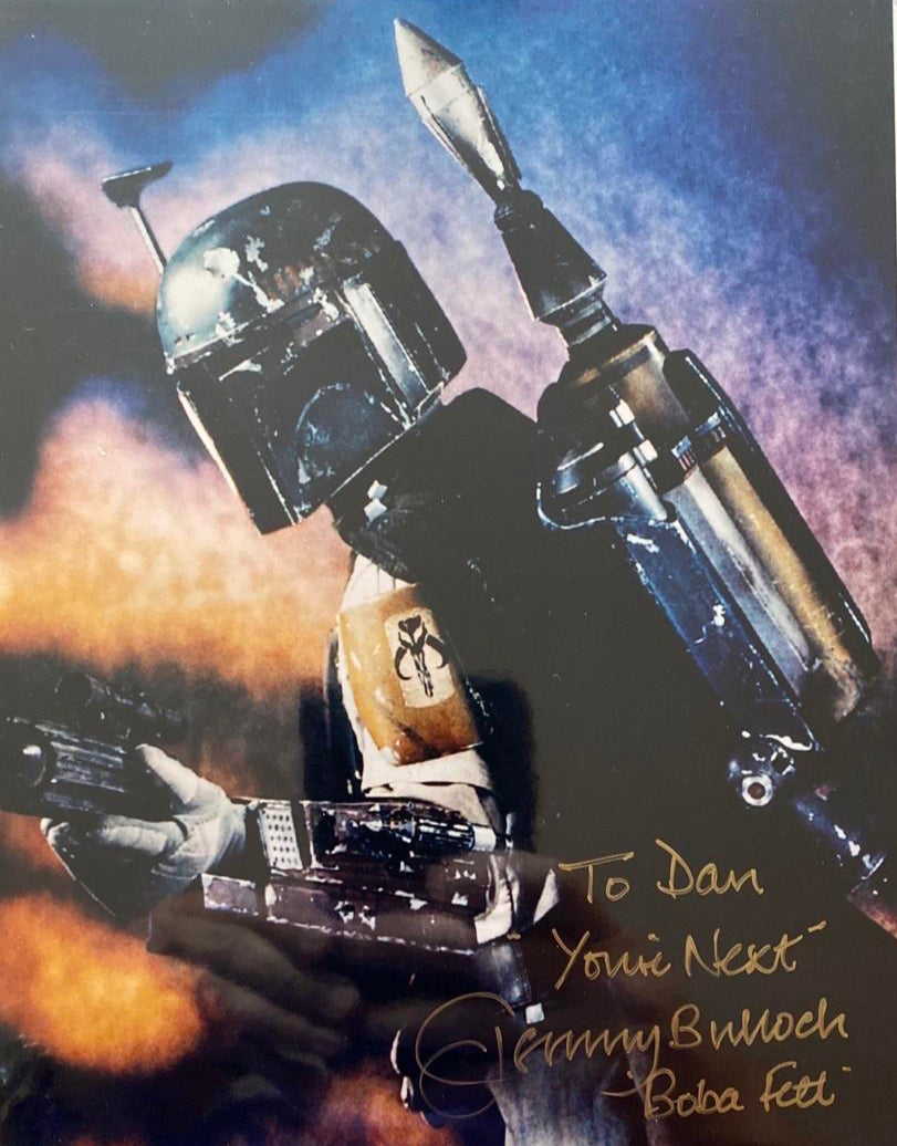 Jeremy Bulloch (Star Wars) signed, inscribed 8x10 - Beckett COA